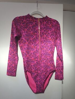 Lilly Pulitzer Passion Fruit Pink Zip-Front Rashguard